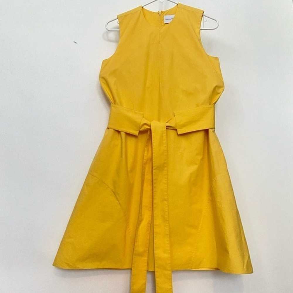 Fabiana Pigna Yellow Cotton belted swing dress XS - image 2