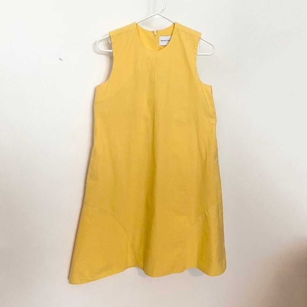 Fabiana Pigna Yellow Cotton belted swing dress XS - image 3