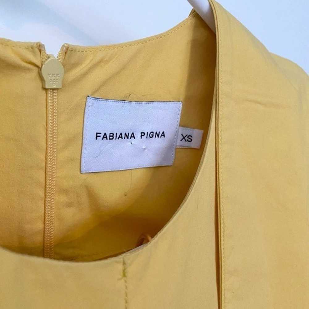 Fabiana Pigna Yellow Cotton belted swing dress XS - image 4