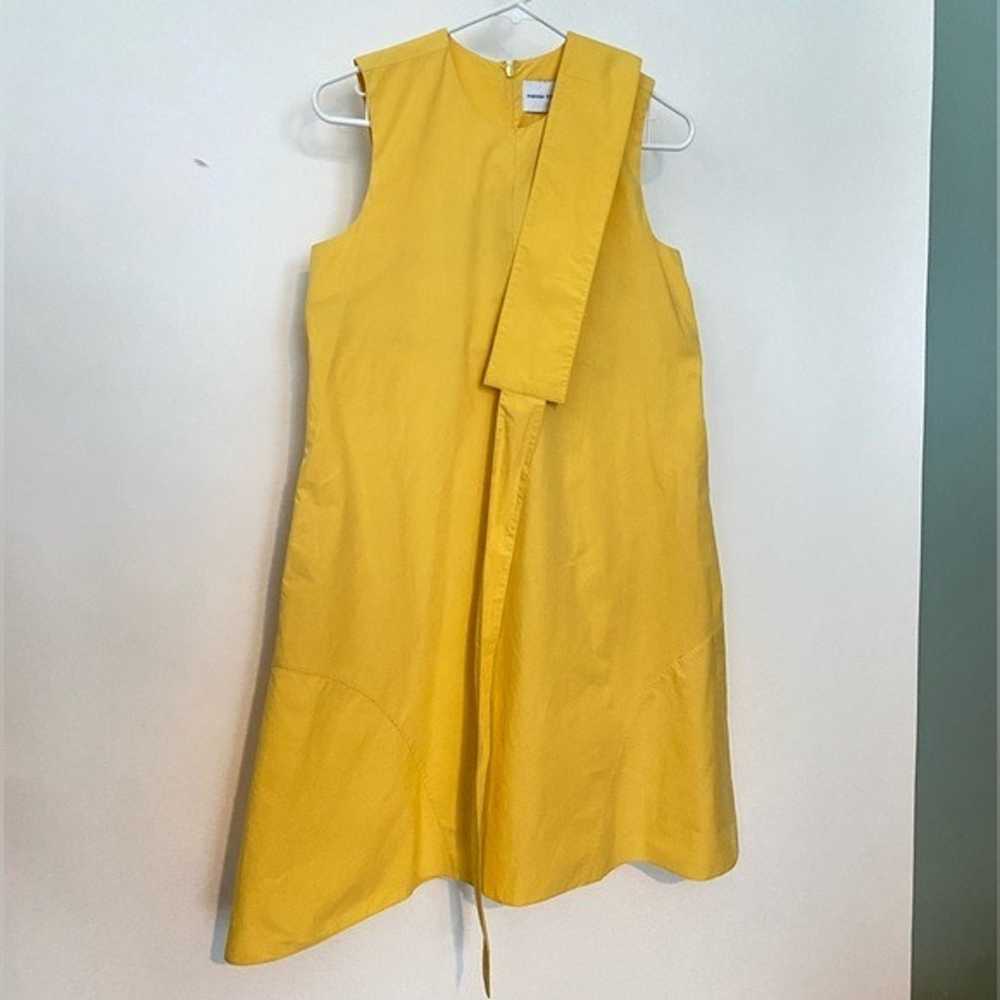 Fabiana Pigna Yellow Cotton belted swing dress XS - image 6