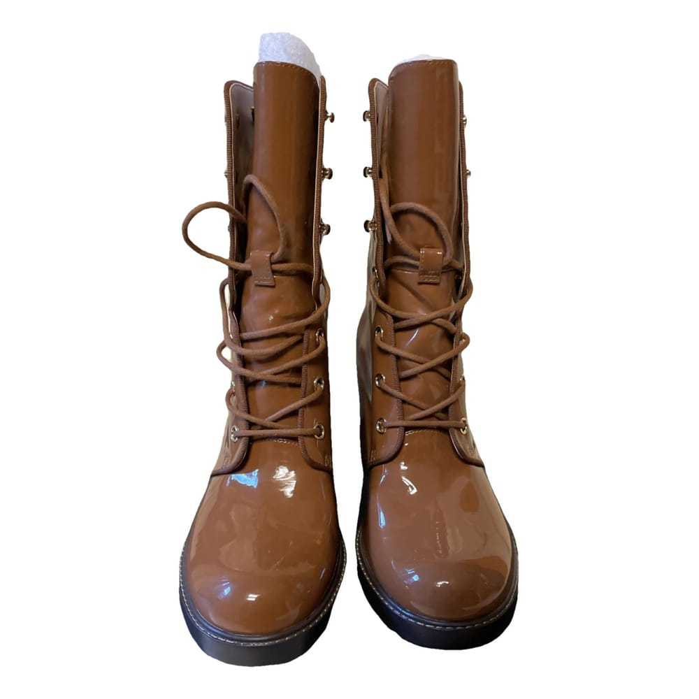 Stuart Weitzman Patent leather lace up boots - image 1