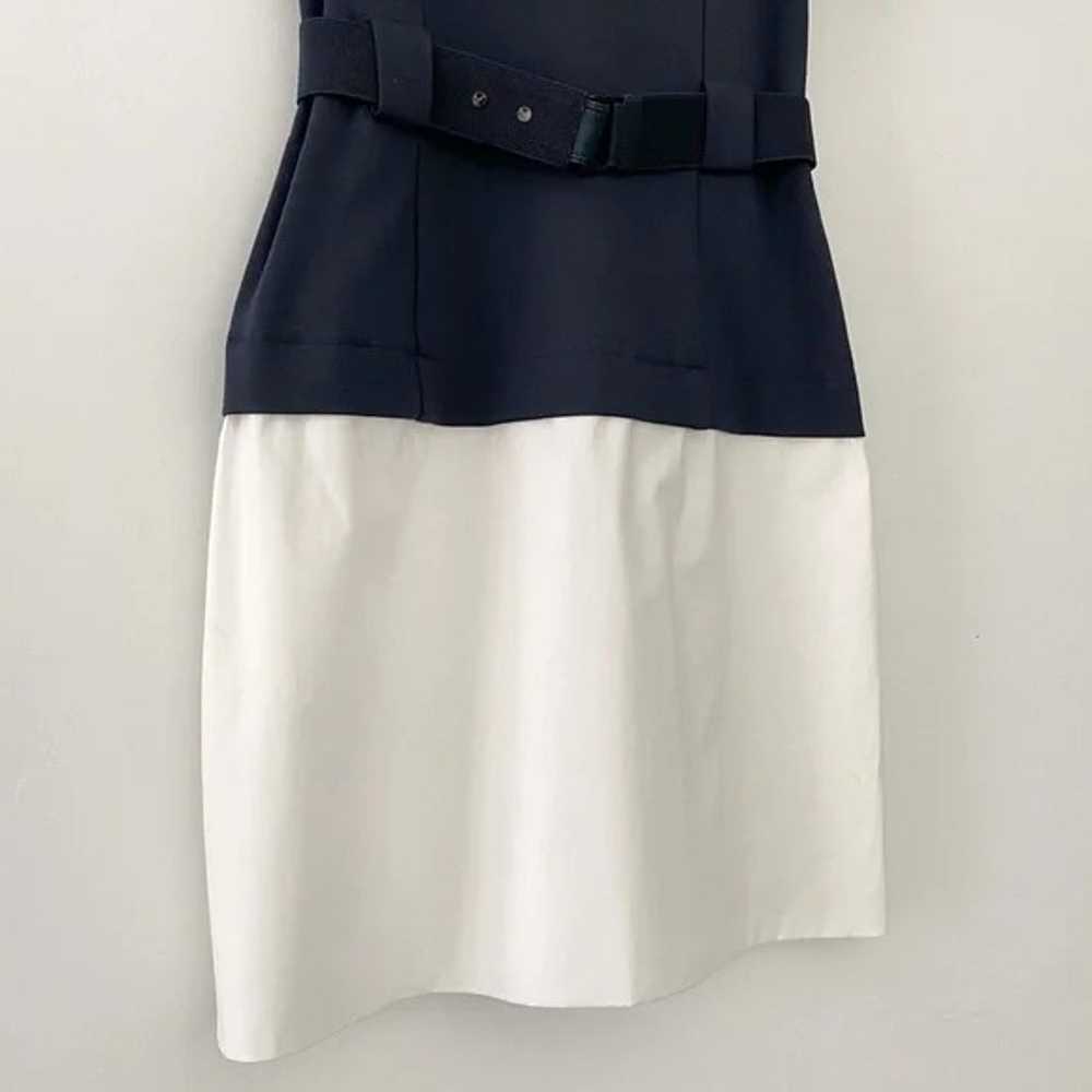 Theory Tilly Craze Combo Dress in Uniform/White S… - image 7