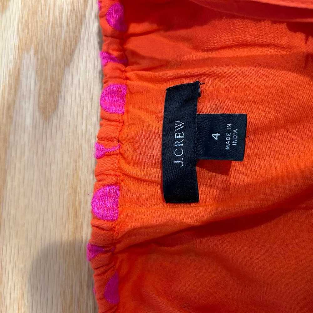 Jcrew Pink and Orange Eyelet Embroidered Midi Dre… - image 3