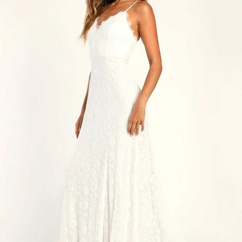 Today Until Forever White Lace Sleeveless Maxi Dr… - image 3