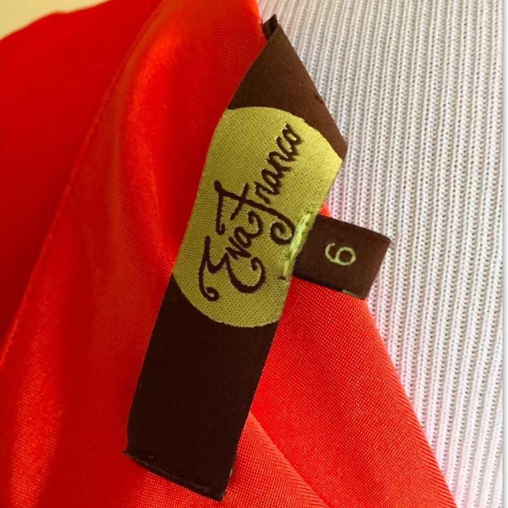 EVA FRANCO for ANTHROPOLOGIE Cute Red/Orange Slee… - image 2