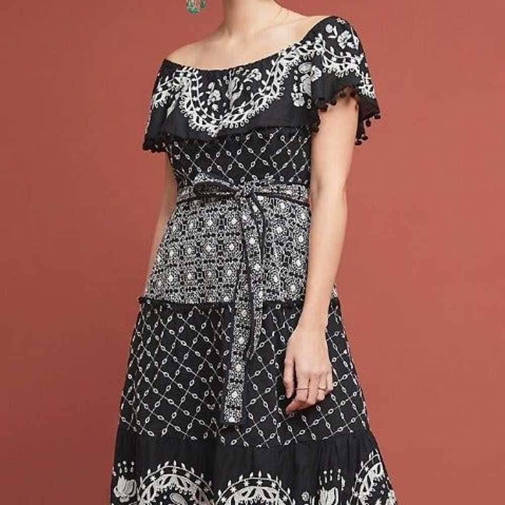 New Anthro Marisol Embroidered Dress - image 2