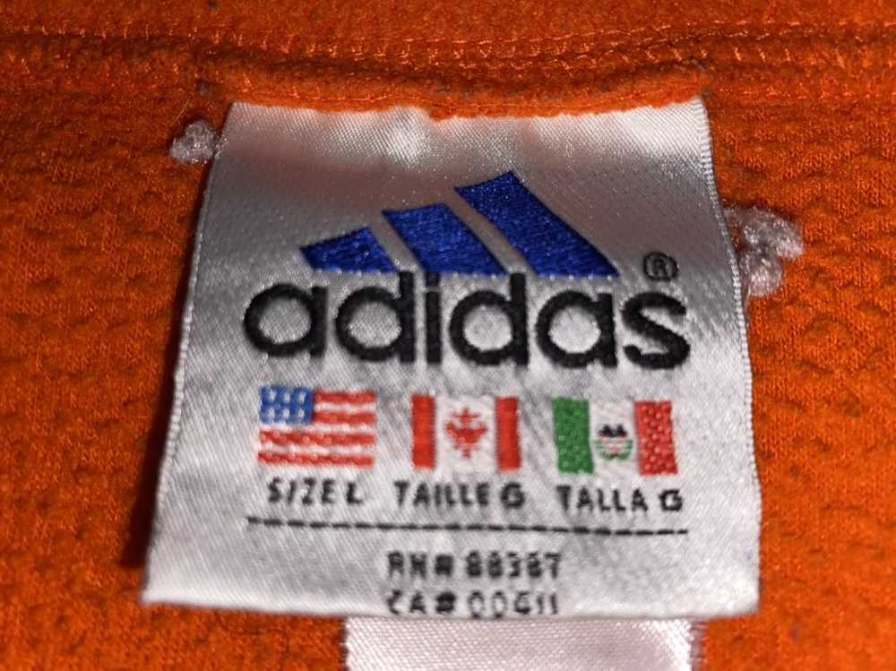 Adidas × Vintage Vintage 90s Adidas Orange Fleece… - image 4