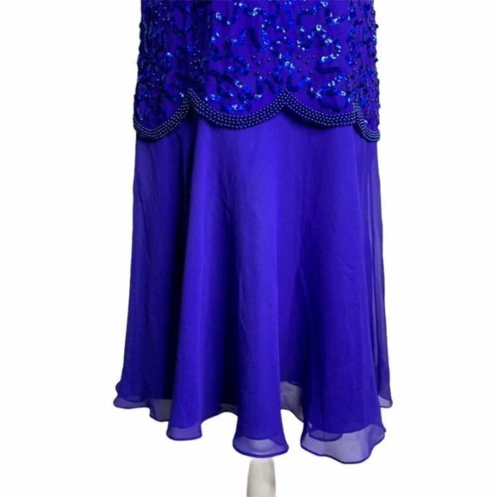 Vintage Sequin Beaded Evening Dress S - image 8