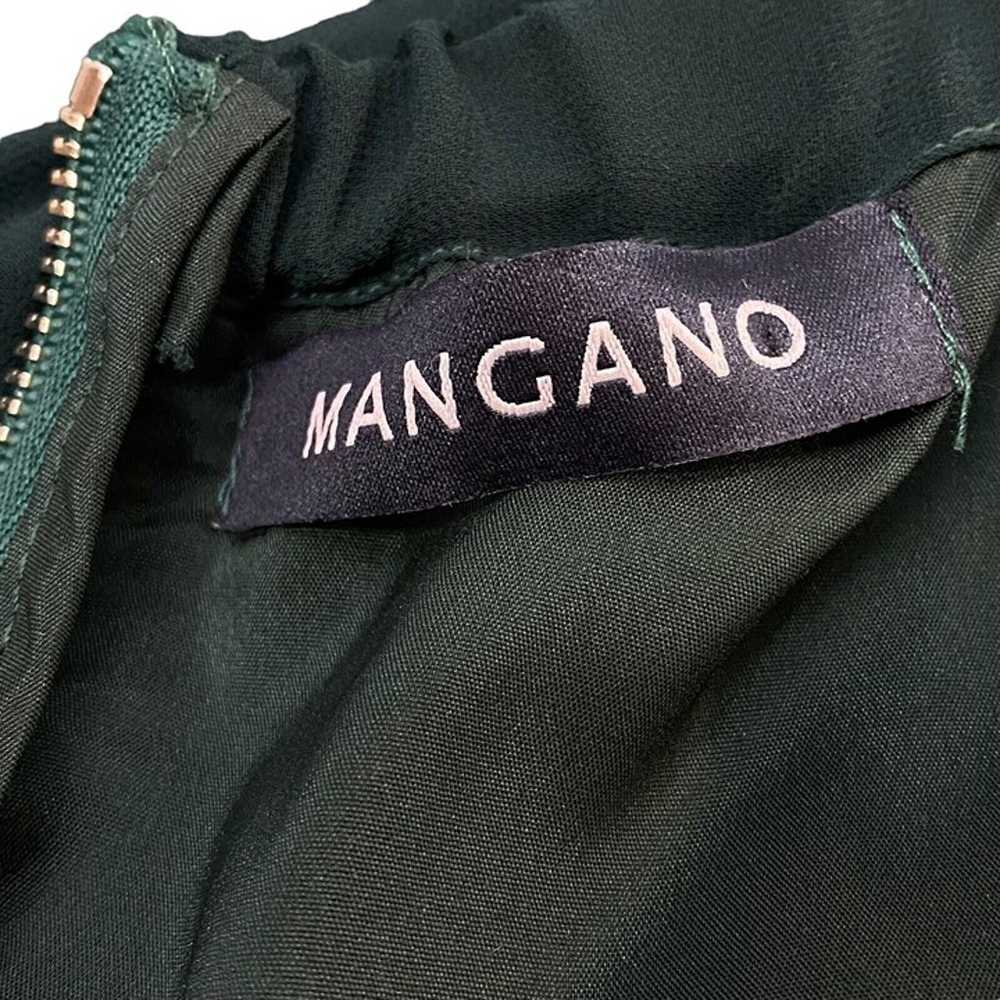 MANGANO Kendall Maxi Dress Sheer Bottom Dark Gree… - image 7