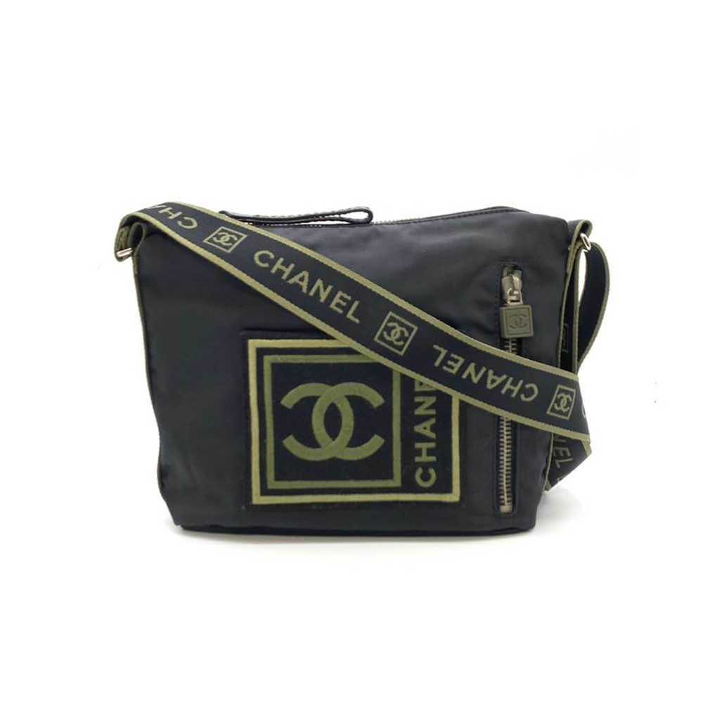 Chanel CHANEL Bag Sports Line Shoulder Black x Kh… - image 1