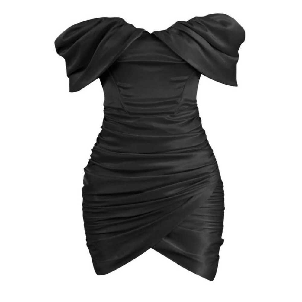LEAU DIVINE SATIN CORSET DRESS - BLACK, SIZE SMALL - image 1