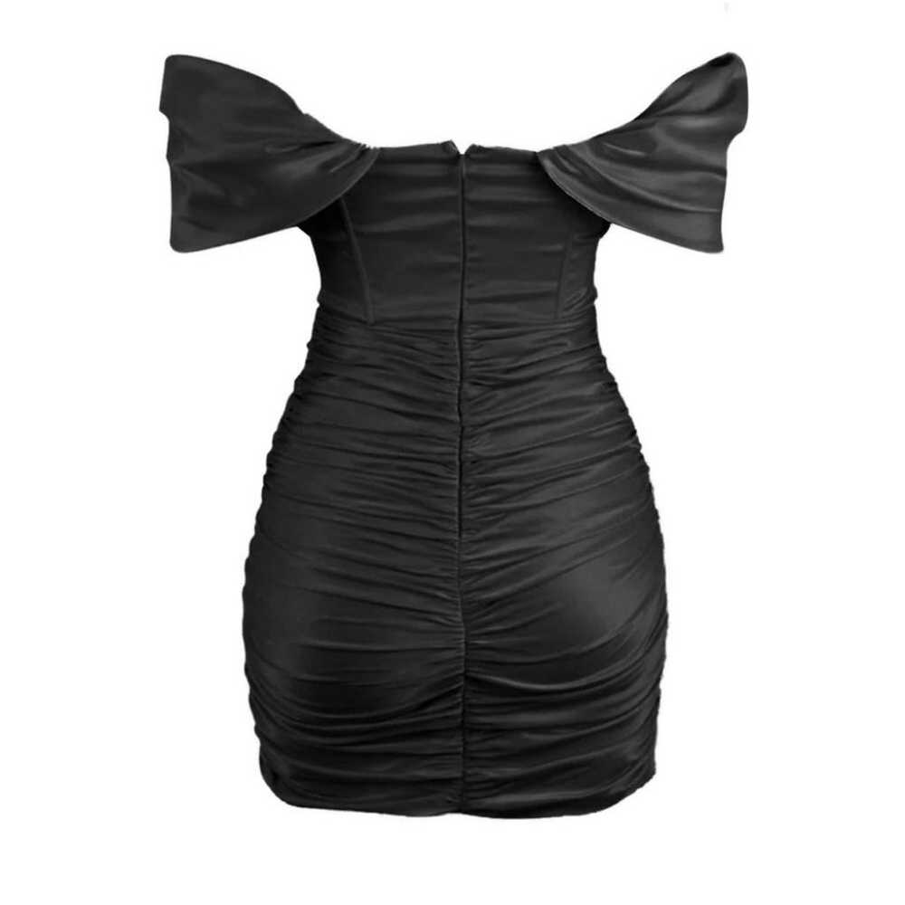 LEAU DIVINE SATIN CORSET DRESS - BLACK, SIZE SMALL - image 3