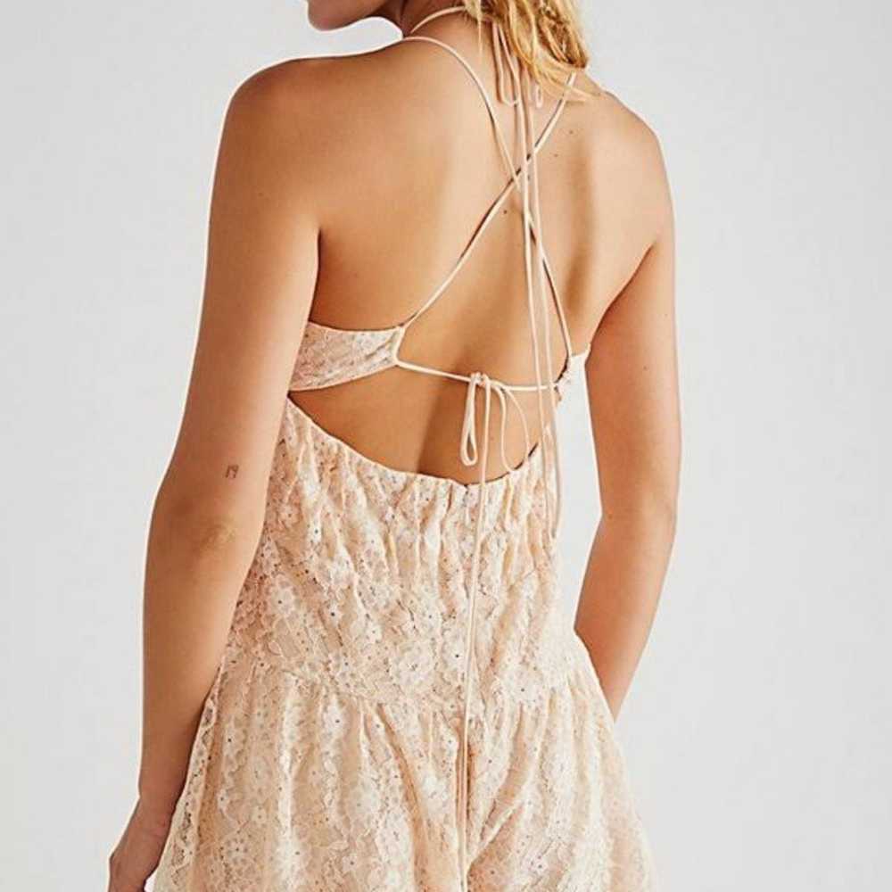 New Free People Lexi Strappy Lace Romper - image 2