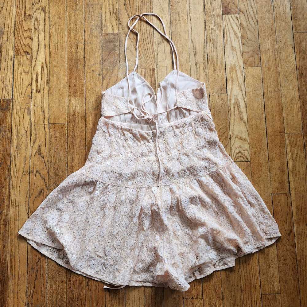 New Free People Lexi Strappy Lace Romper - image 8