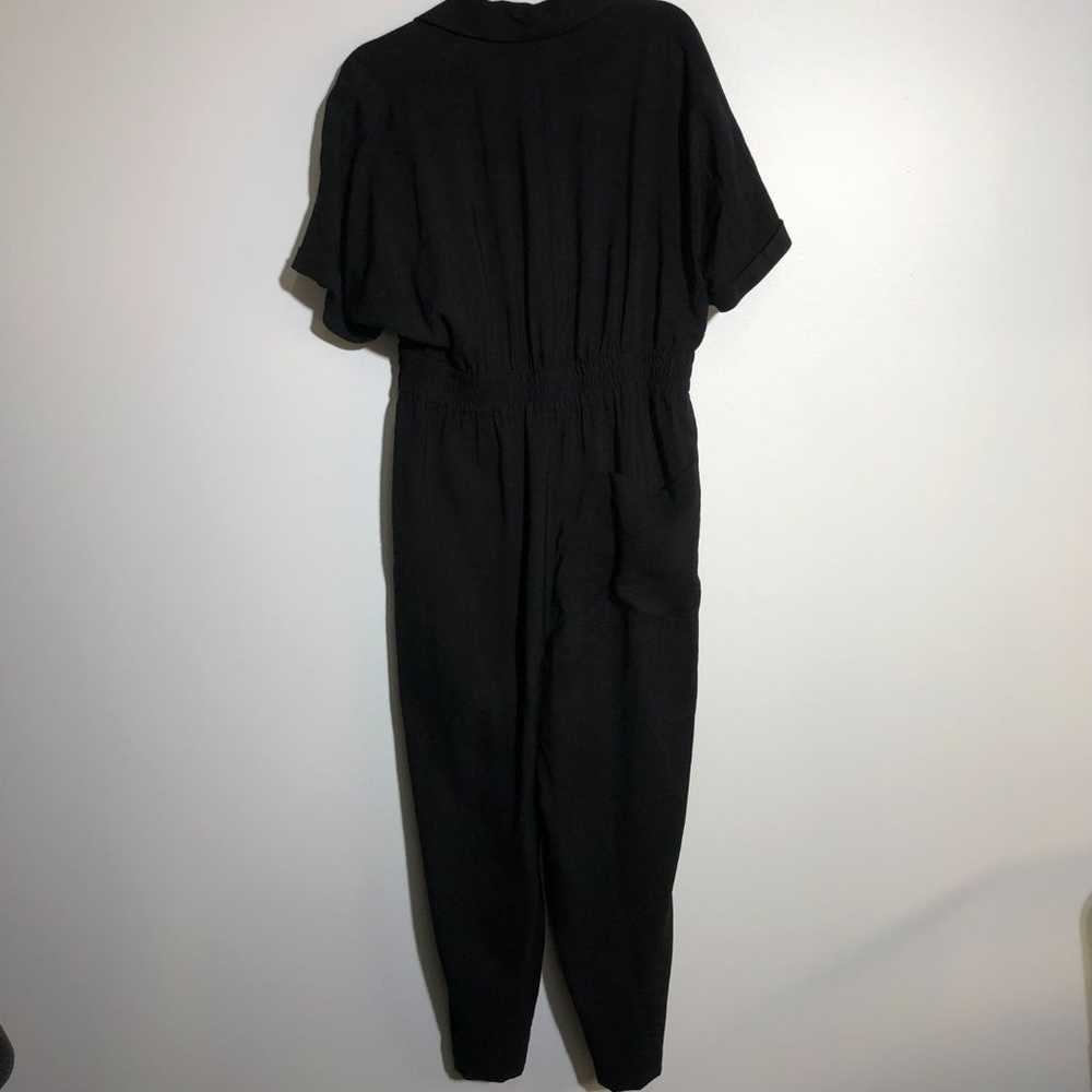 Whistles Black Button Jumpsuit w/Cropped Straight… - image 4