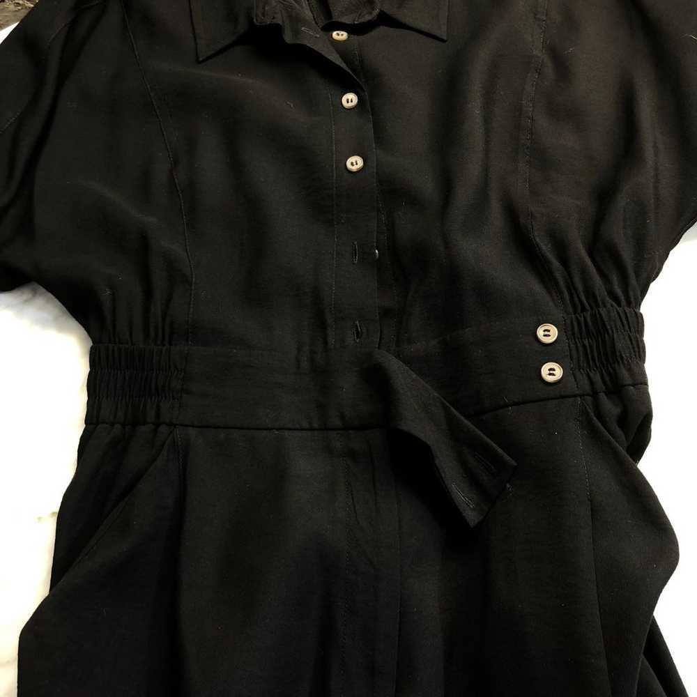 Whistles Black Button Jumpsuit w/Cropped Straight… - image 9