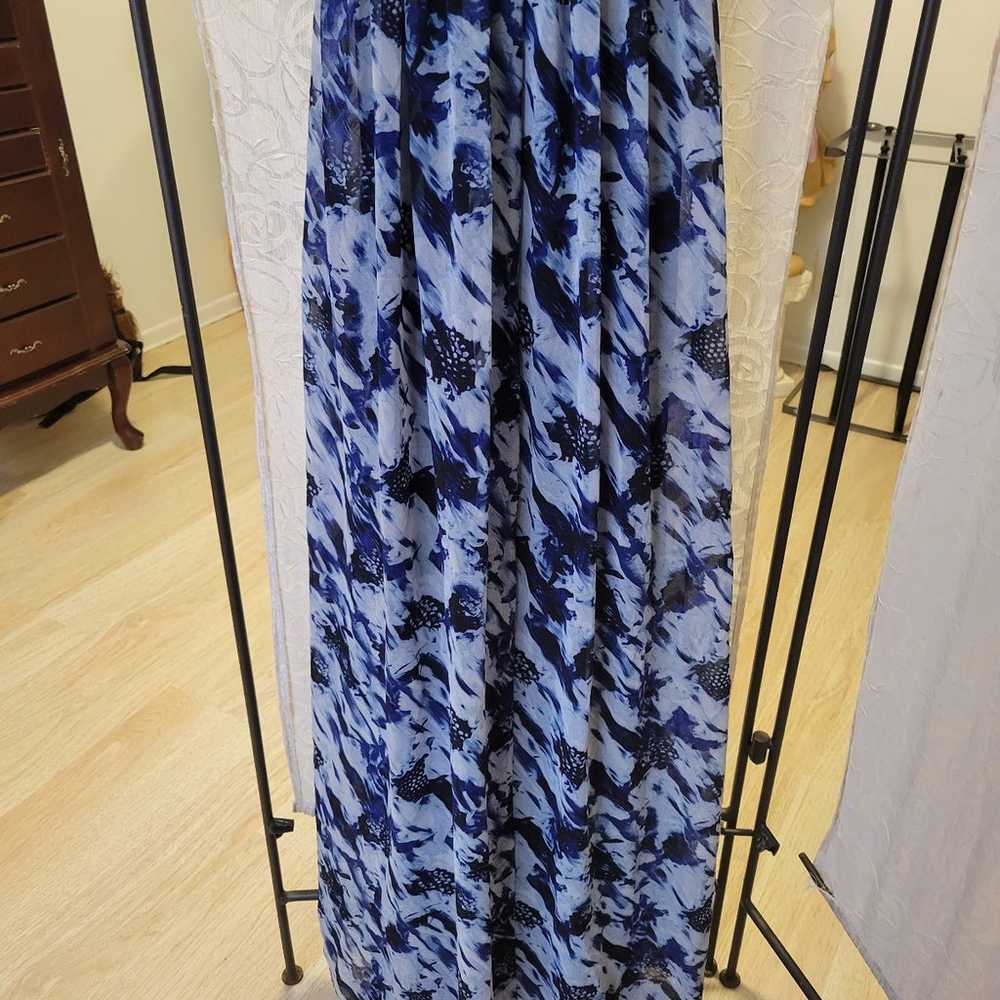 Rent the runway sz 10 Donna Karan blue and white … - image 7