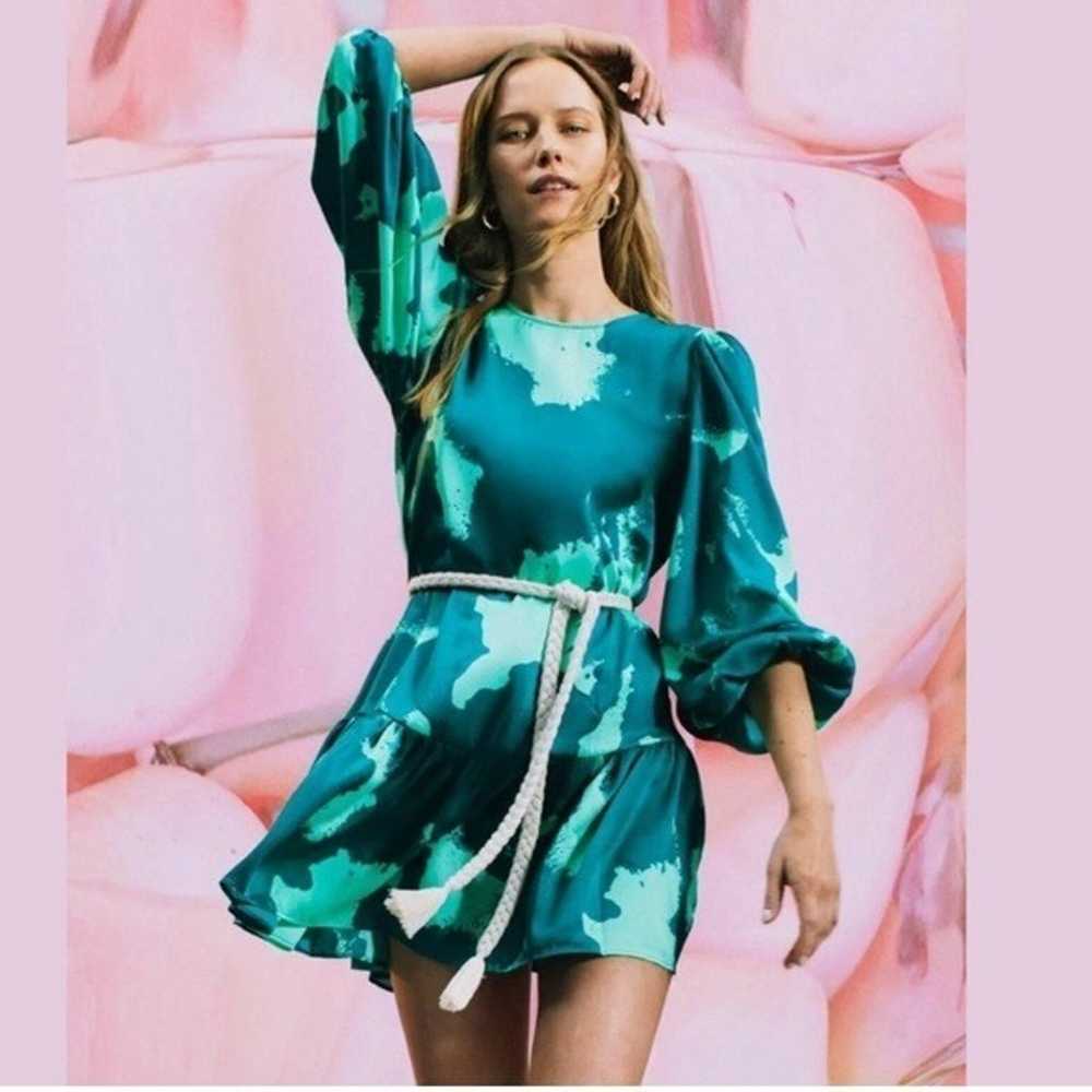 Alexis Target Collab green silky dress long ballo… - image 4