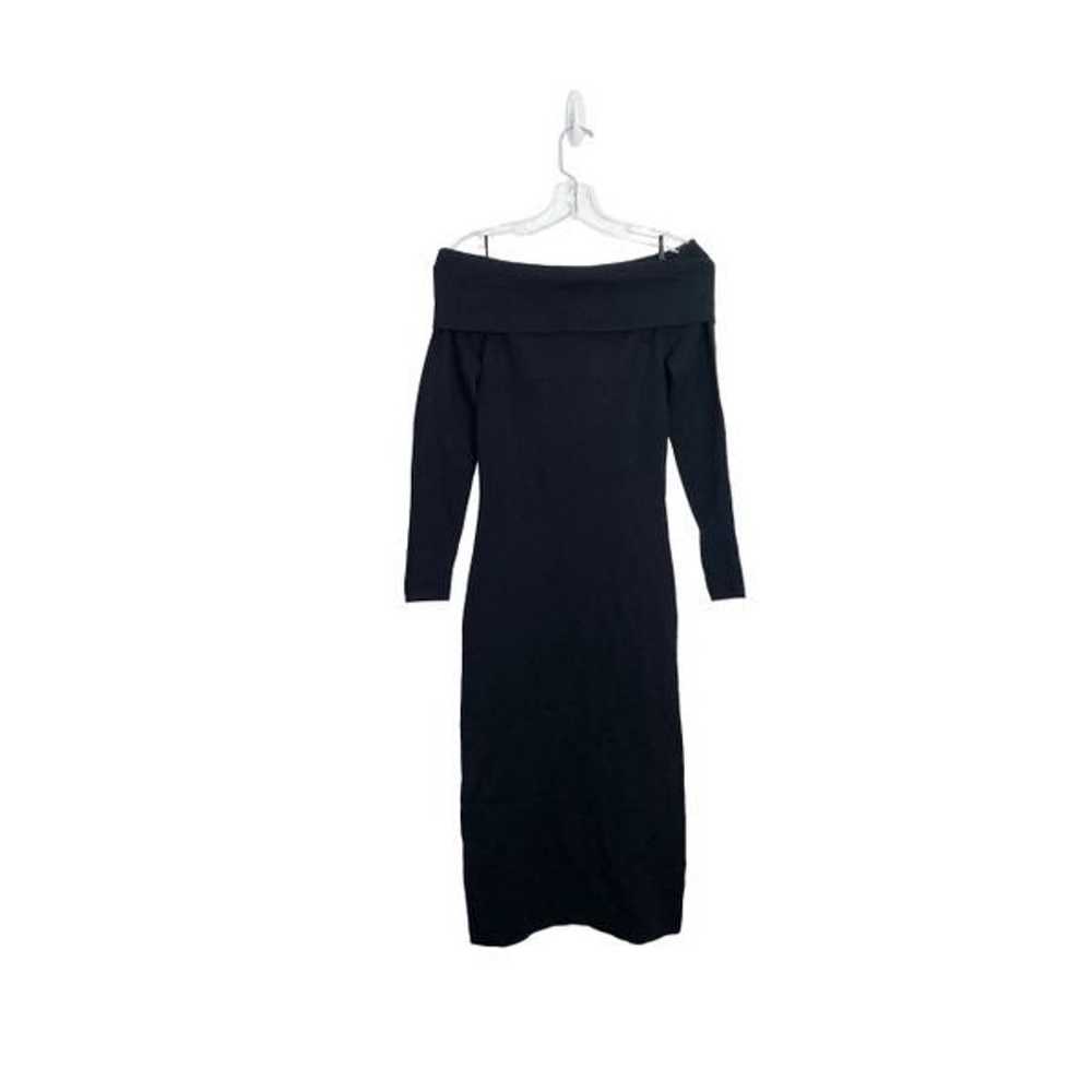 Bardot black long sleeve bodycon dress size M - image 1