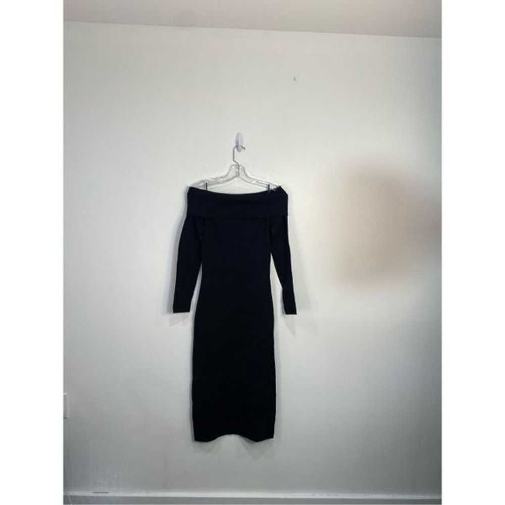 Bardot black long sleeve bodycon dress size M - image 2