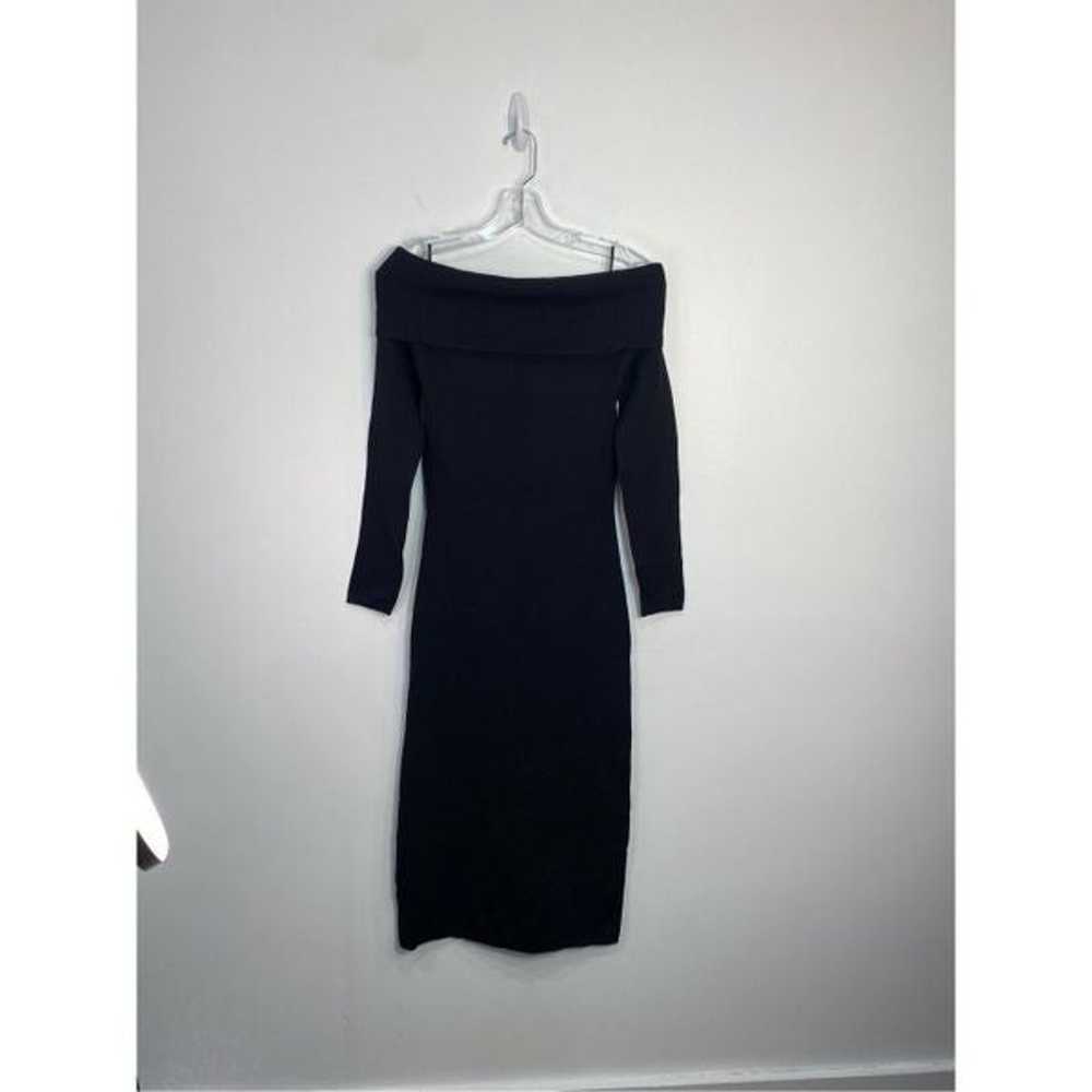 Bardot black long sleeve bodycon dress size M - image 4