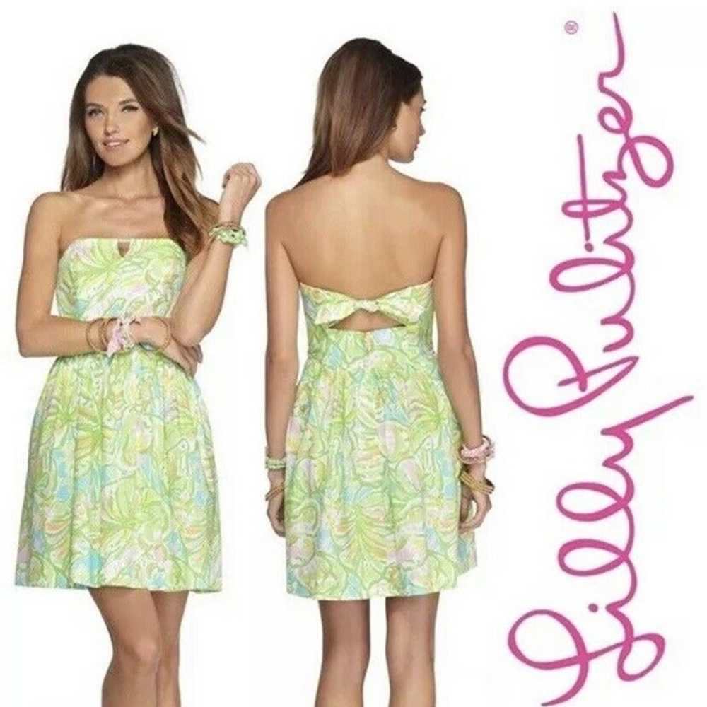 LILLY PULITZER Richelle Strapless Tie Back Dress … - image 2