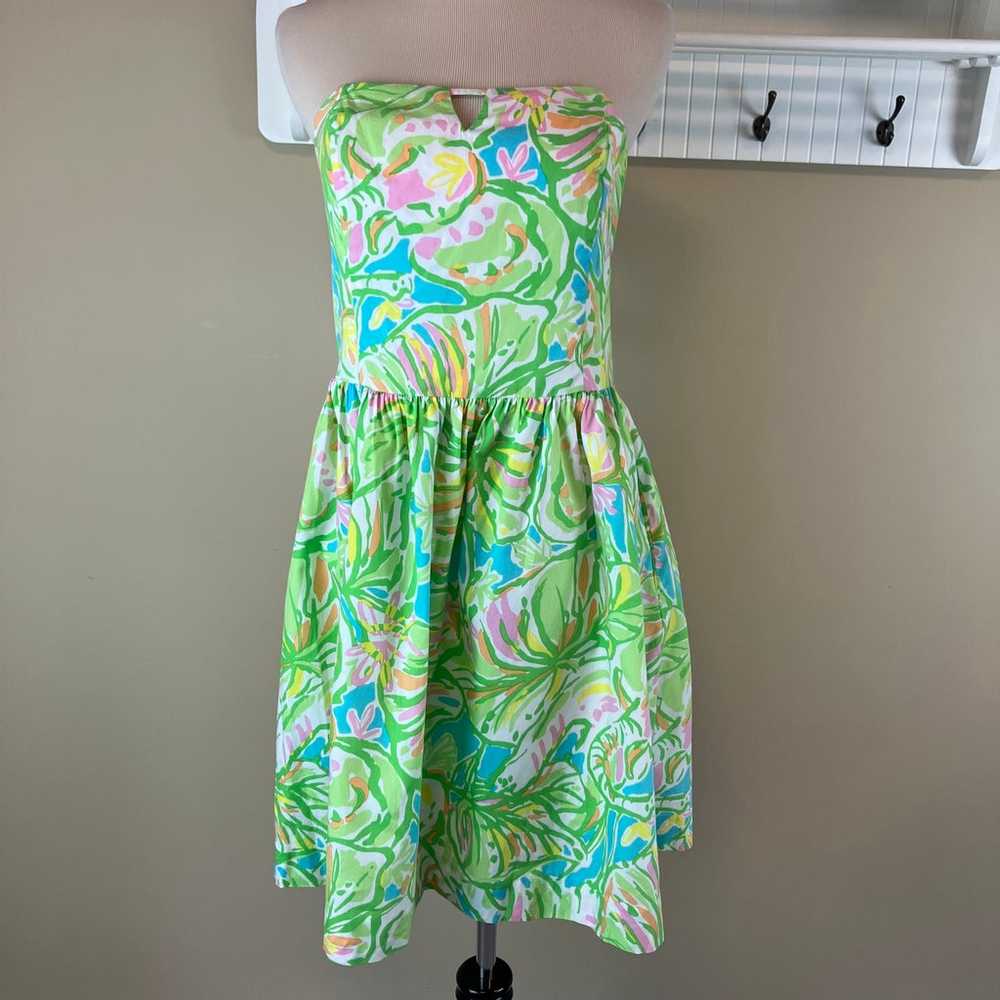 LILLY PULITZER Richelle Strapless Tie Back Dress … - image 3