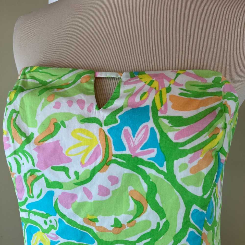 LILLY PULITZER Richelle Strapless Tie Back Dress … - image 4