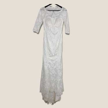 Handmade Off White Lace Sweetheart Wedding Dress … - image 1