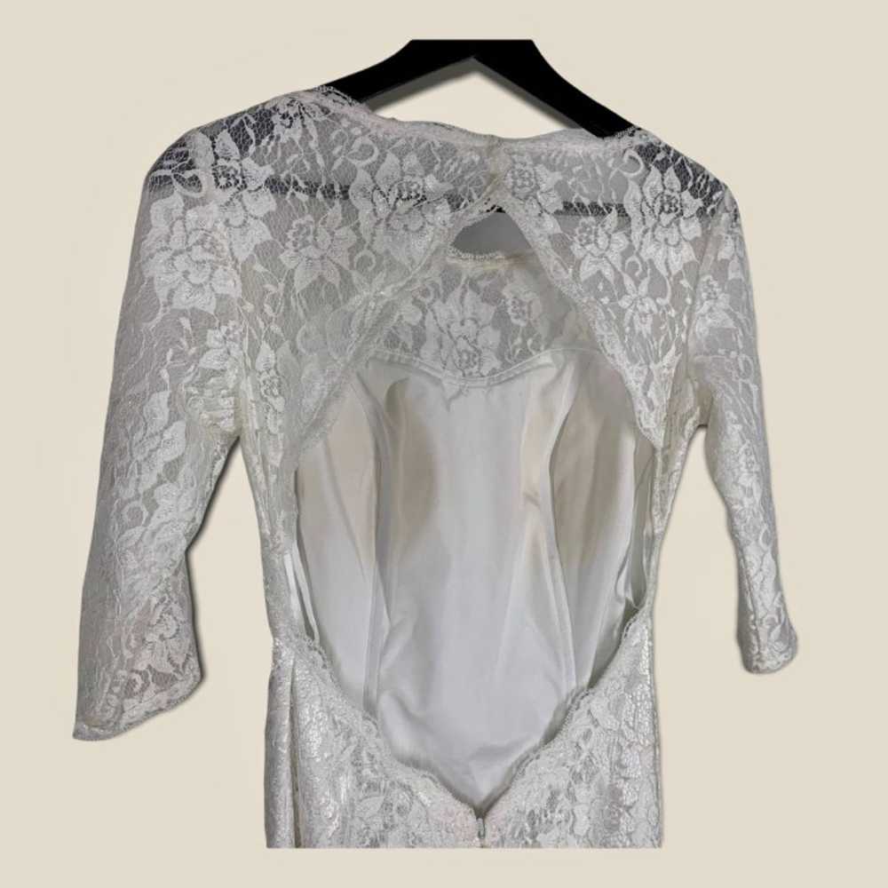Handmade Off White Lace Sweetheart Wedding Dress … - image 6