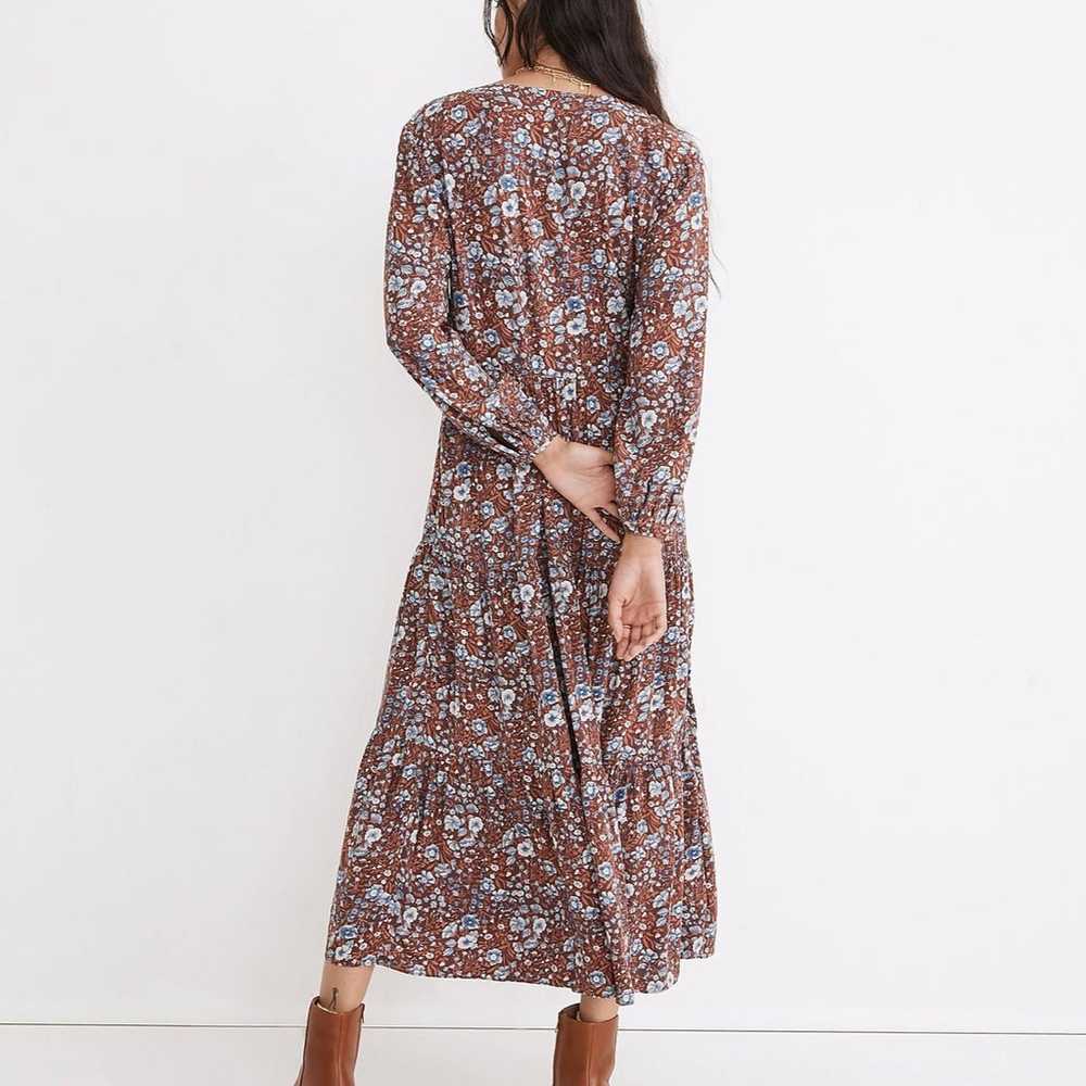 Madewell Challis Wrap Midi Dress in Woodland Flor… - image 3