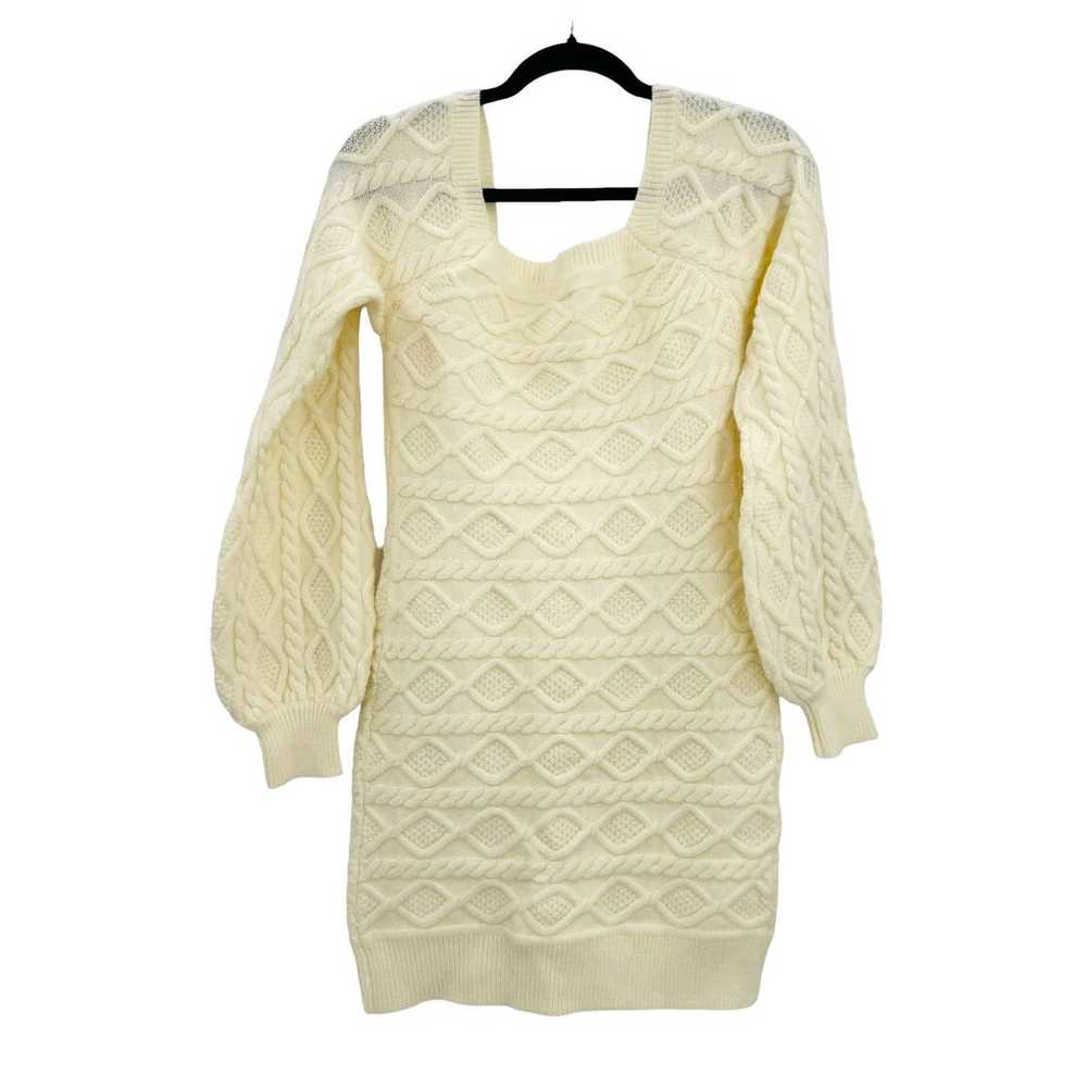 MORE TO COME Simone Cable Knit Dress In Cream Wom… - image 3