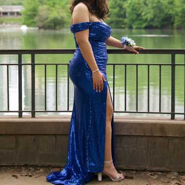 Royal Blue Sequin Mermaid Prom Dress