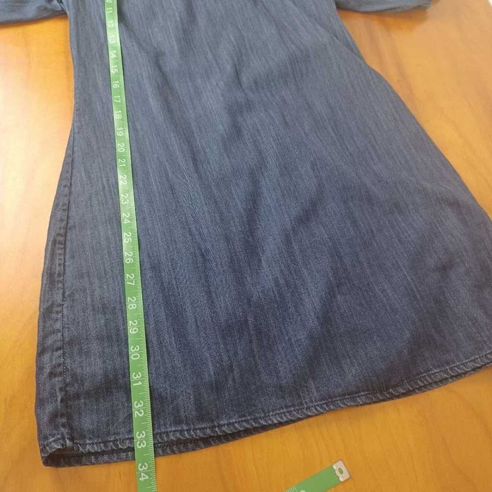 Frame Nina Puff Sleeve Denim Mini Dress Size L Sq… - image 12