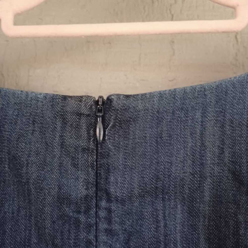 Frame Nina Puff Sleeve Denim Mini Dress Size L Sq… - image 6