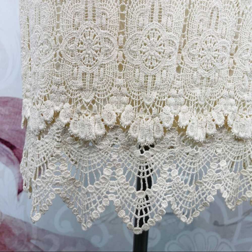 Spense Boho Cream Lace Layered Dress Size 12 - image 6