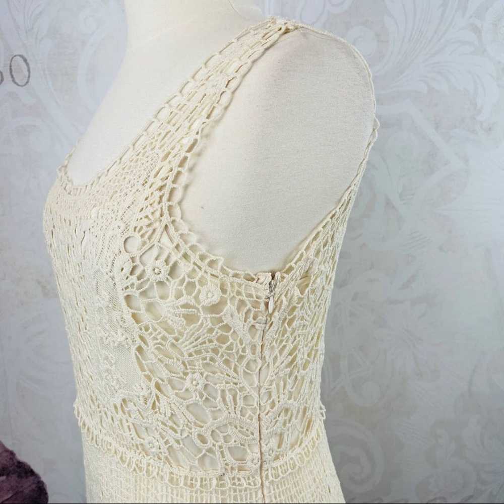 Spense Boho Cream Lace Layered Dress Size 12 - image 8