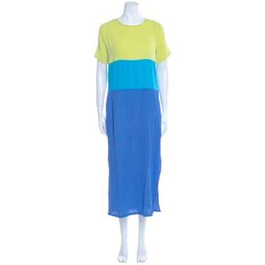 DIANE VON FURSTENBERG  Color Block Maxi Dress Gre… - image 1