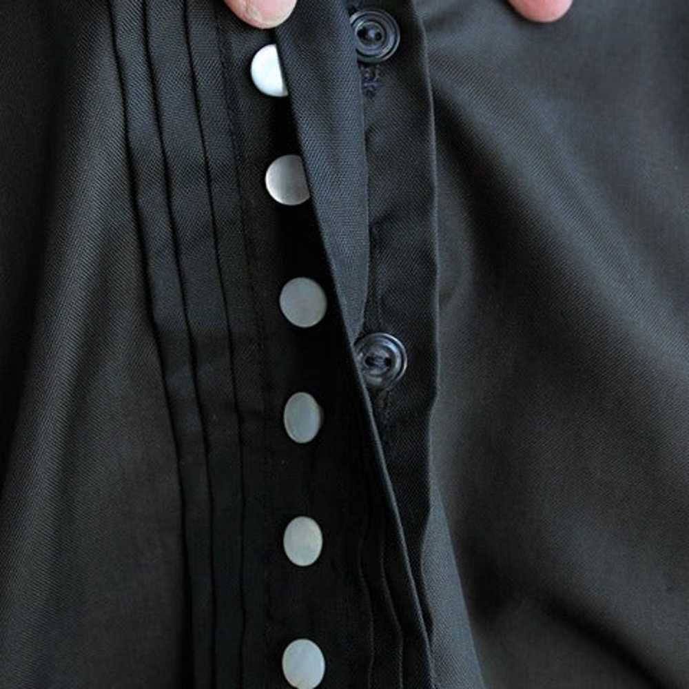 Vintage 1940s 1950s Dress, Black Shirtwaist, Fit … - image 10