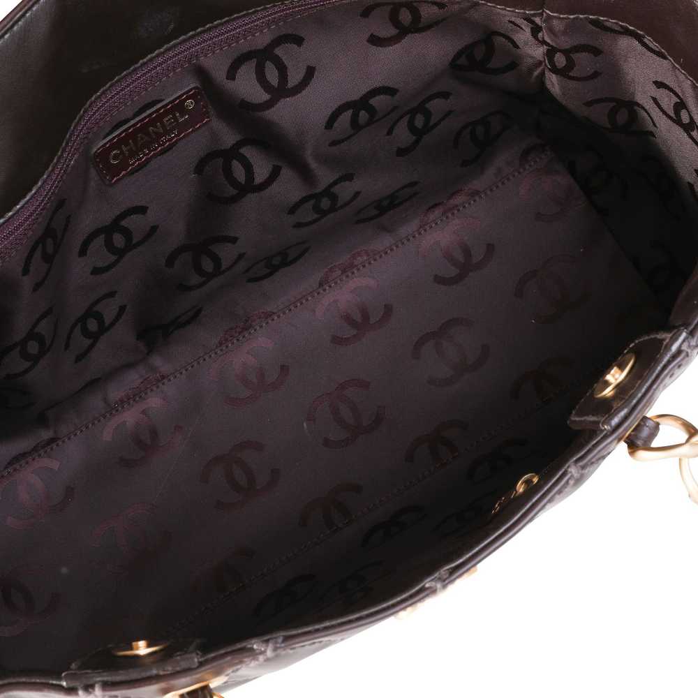 Chanel Chanel Brown Glazed Leather Wild Stitch To… - image 7