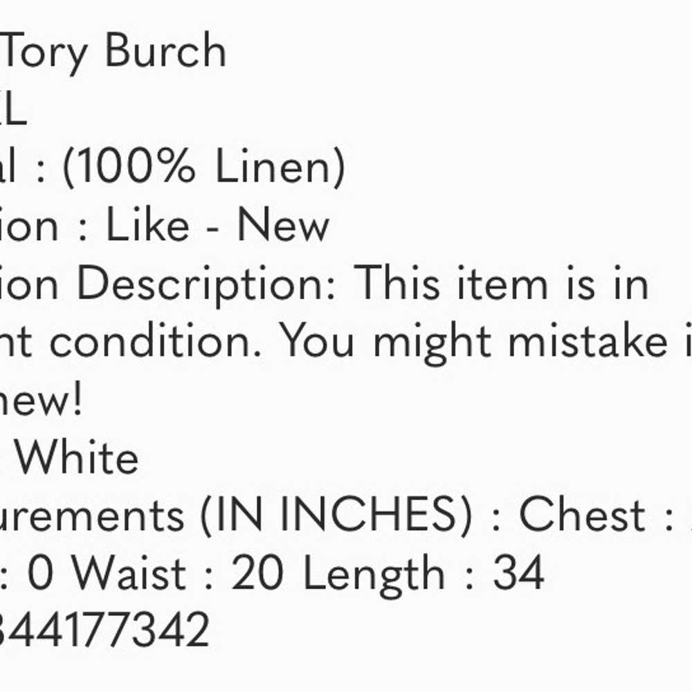 Tory Burch linen tunic dress XL - image 3