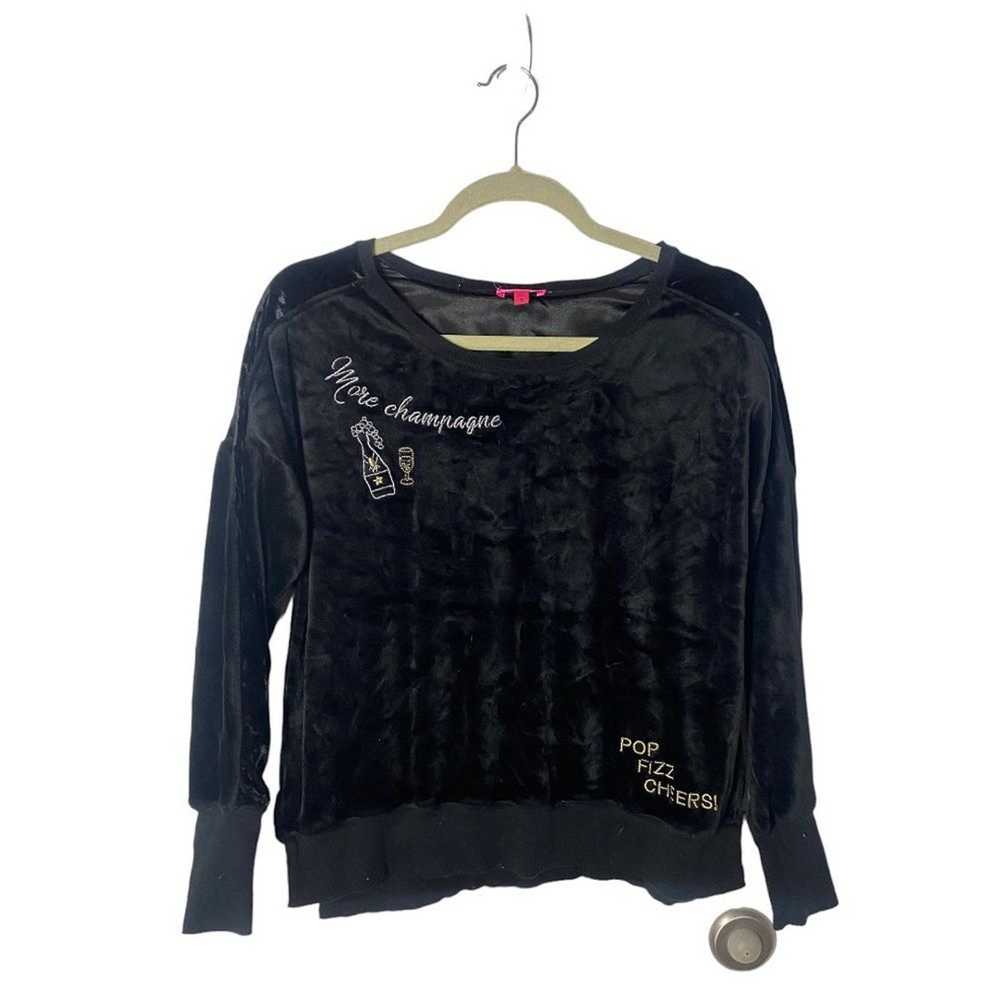 Betsey Johnson Betsey Johnson SZ S black crushed … - image 4