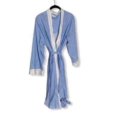 Blue Stripe Cotton Short Nightgown – Carole Hochman