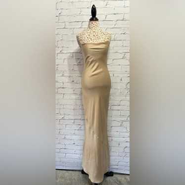 Show me your MUMU Tuscany Maxi Slip Dress in gold - image 1