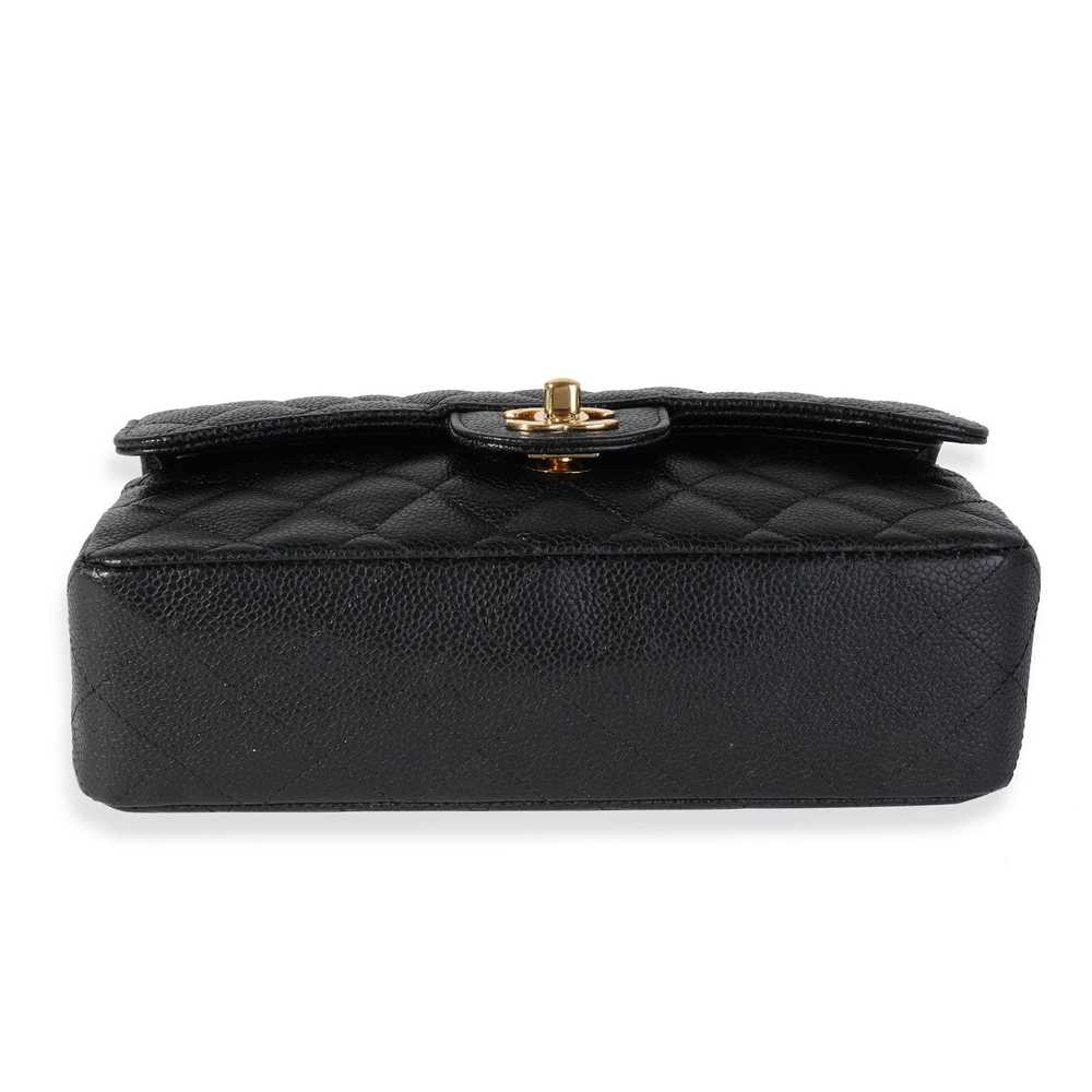 Chanel Chanel Black Quilted Caviar Small Classic … - image 5