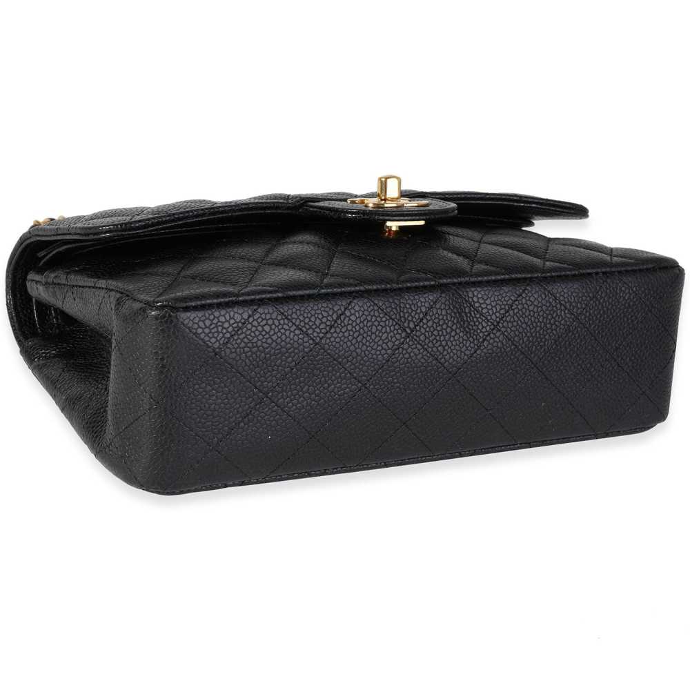 Chanel Chanel Black Quilted Caviar Small Classic … - image 7