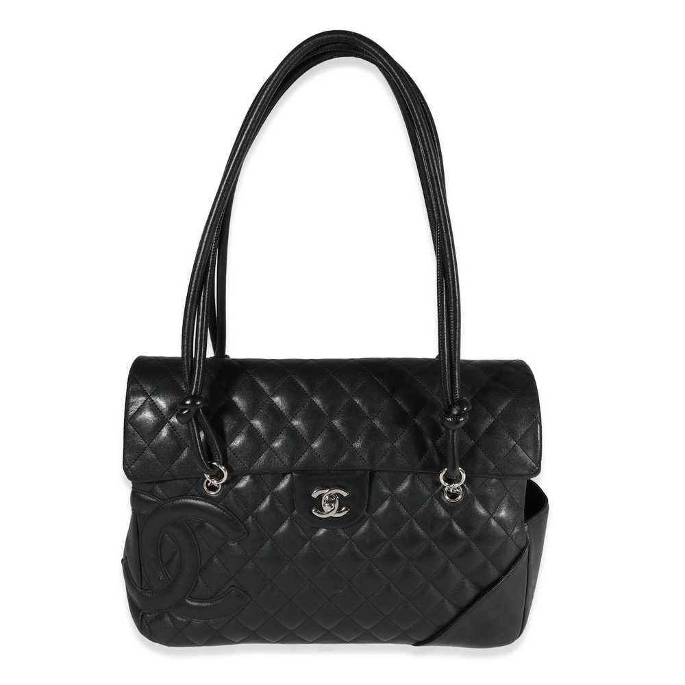 Chanel Chanel Black Quilted Lambskin Ligne Cambon… - image 1
