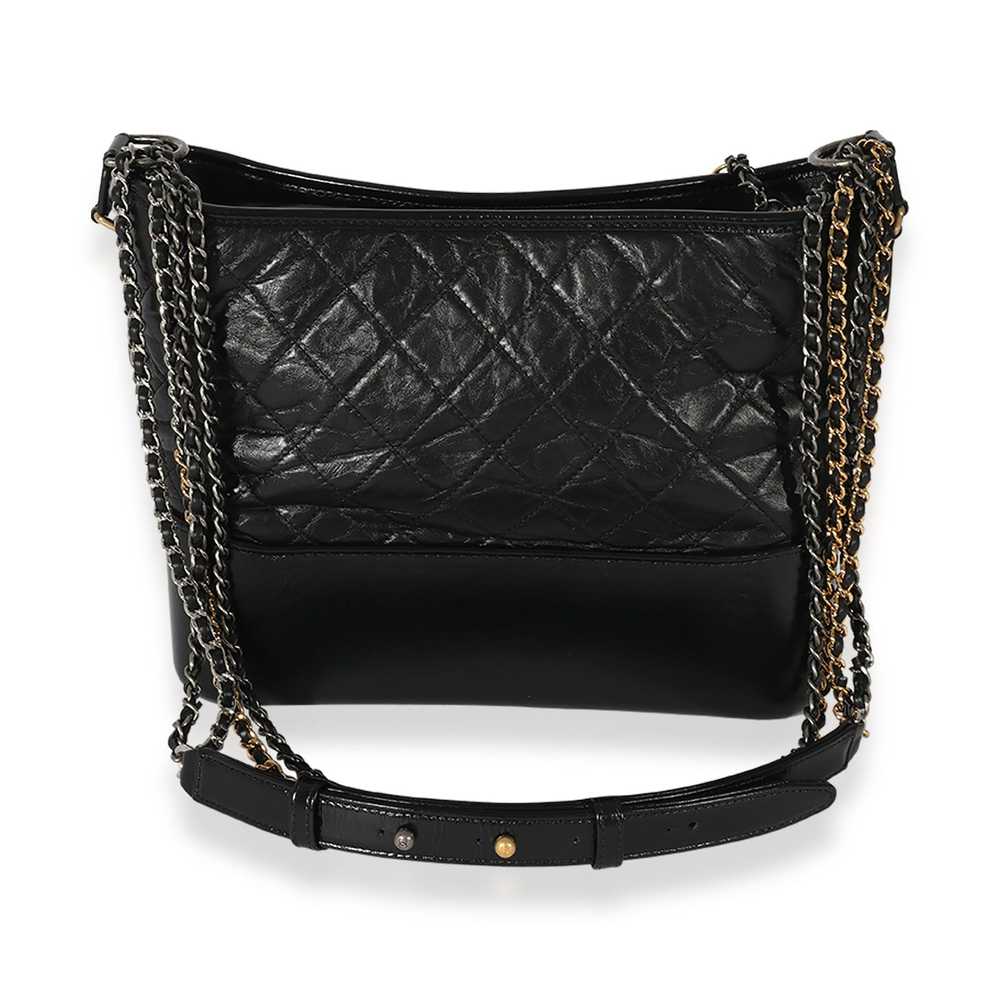 Chanel Chanel Black Leather Medium Gabrielle Hobo - image 3