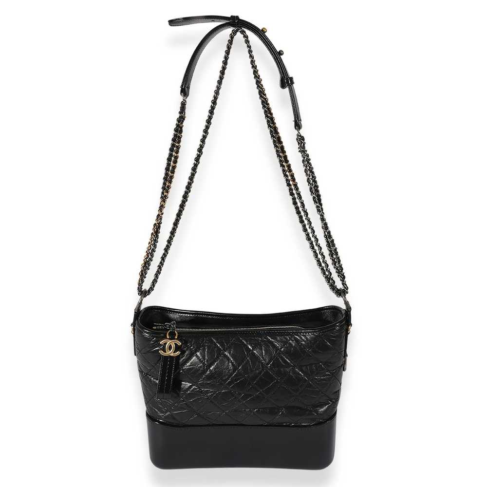 Chanel Chanel Black Leather Medium Gabrielle Hobo - image 8