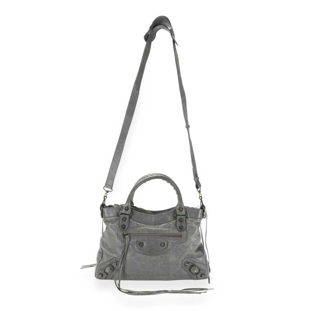 Balenciaga Balenciaga Gris Tarmac Lambskin Classi… - image 4